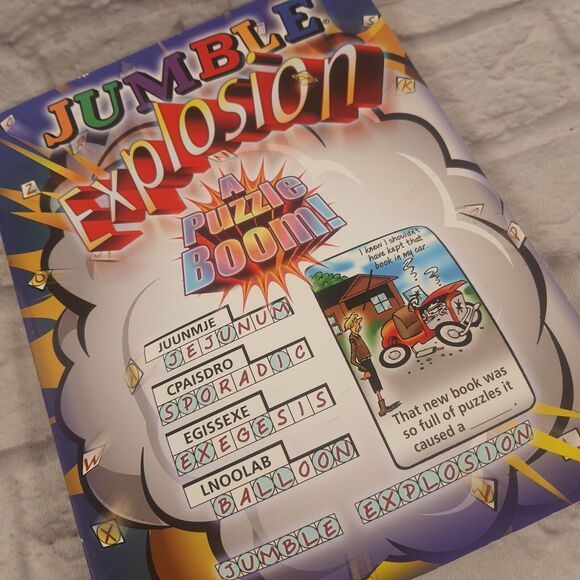 Lot of 3 Jumble Puzzle Book Word Games Brain Teaser Kingdom Explosion Vacation - Picture 7 of 16